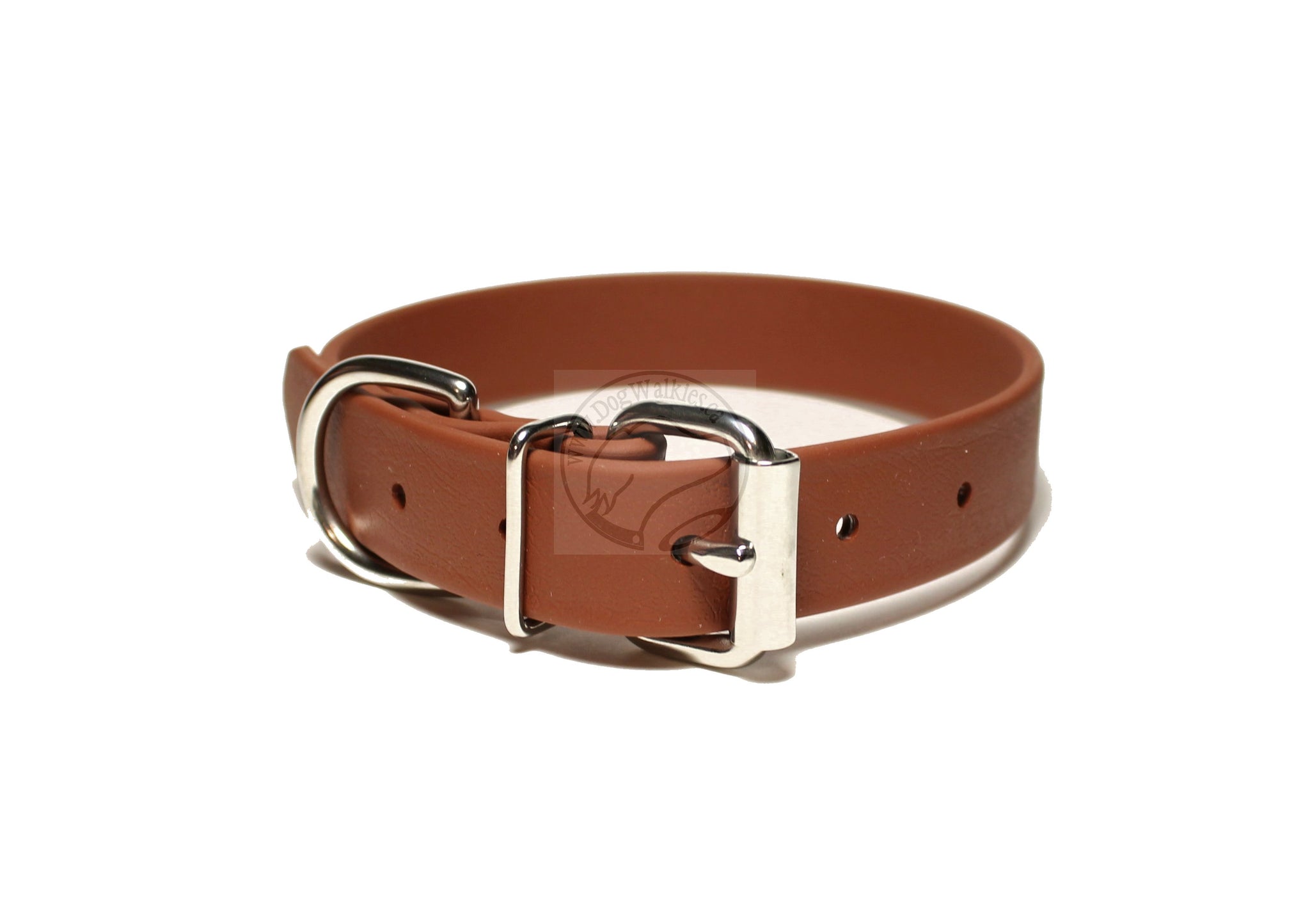 Milk Chocolate Brown Biothane Dog Collar - 1 inch (25mm) wide