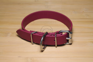 Wine Merlot Biothane Dog Collar - 1 inch (25mm) wide
