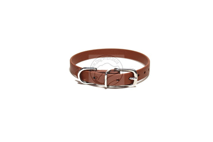 Milk Chocolate Brown Biothane Small Dog Collar - 1/2" (12mm) wide