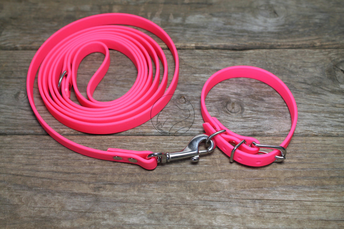 Neon Pink Biothane Small Dog Collar - 1/2" (12mm) wide