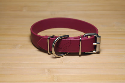 Wine Merlot Biothane Dog Collar - 1 inch (25mm) wide