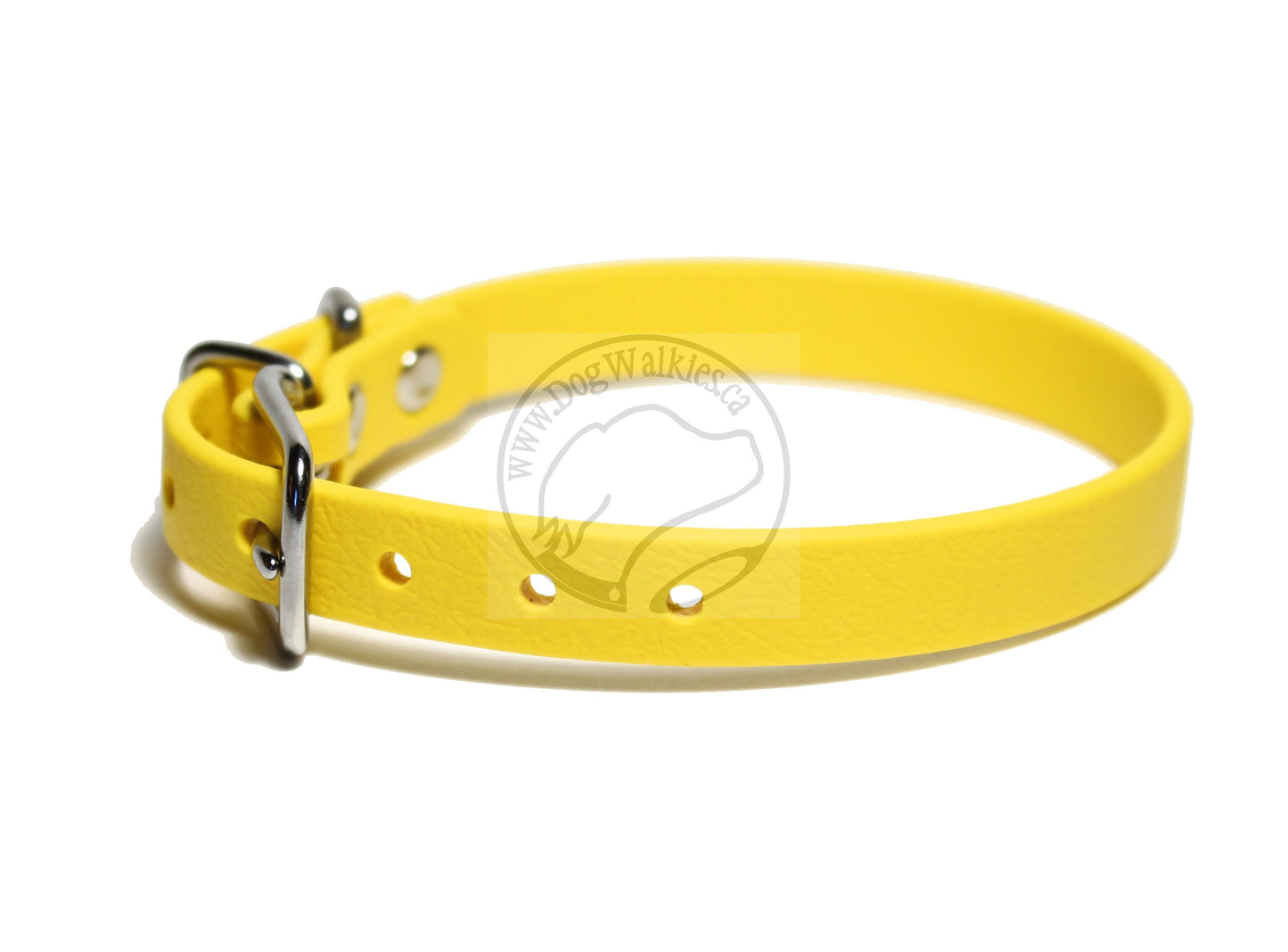 Sunflower Yellow Biothane Small Dog Collar - 1/2" (12mm) wide