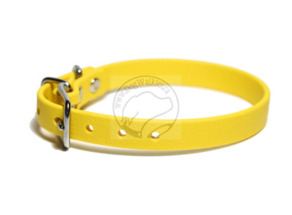 Sunflower Yellow Biothane Small Dog Collar - 1/2" (12mm) wide