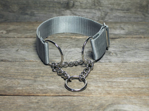 Wide Chain Martingale Dog Collar 1.5" (38mm); Simple - Elegant - Strong