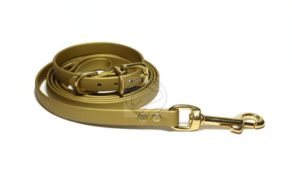 Gold Biothane Small Dog Collar - 1/2" (12mm) wide