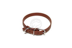 Milk Chocolate Brown Biothane Small Dog Collar - 1/2" (12mm) wide