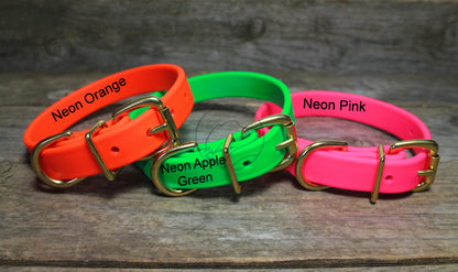 Neon Pink Biothane Dog Collar - 3/4" (20mm) wide