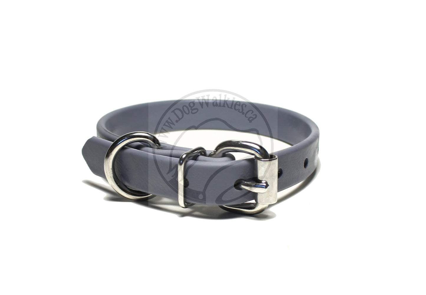 Stormy Gray or Grey Biothane Dog Collar - 5/8"(16mm) wide