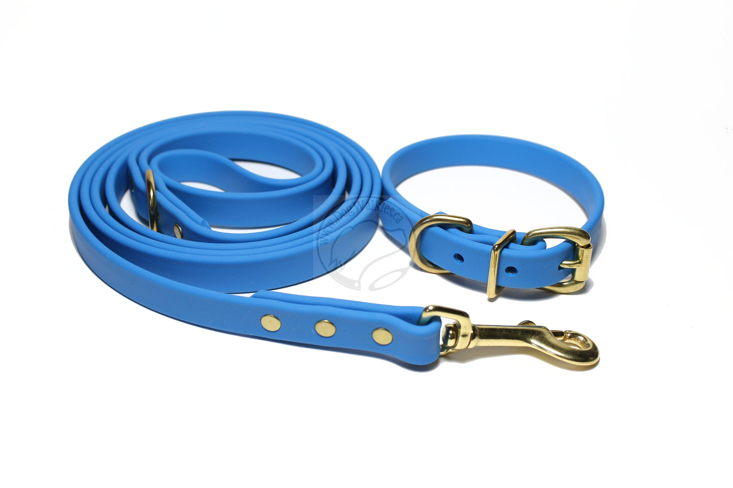 Caribbean Blue Biothane Dog Collar - 5/8"(16mm) wide