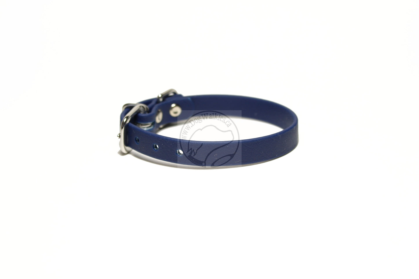 Navy Blue Biothane Small Dog Collar - 1/2" (12mm) wide