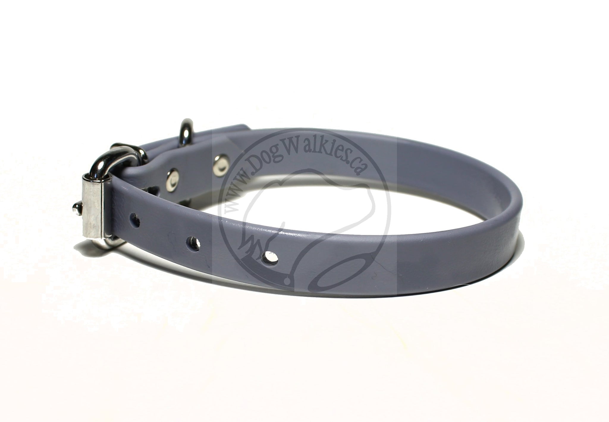 Stormy Gray or Grey Biothane Dog Collar - 5/8"(16mm) wide