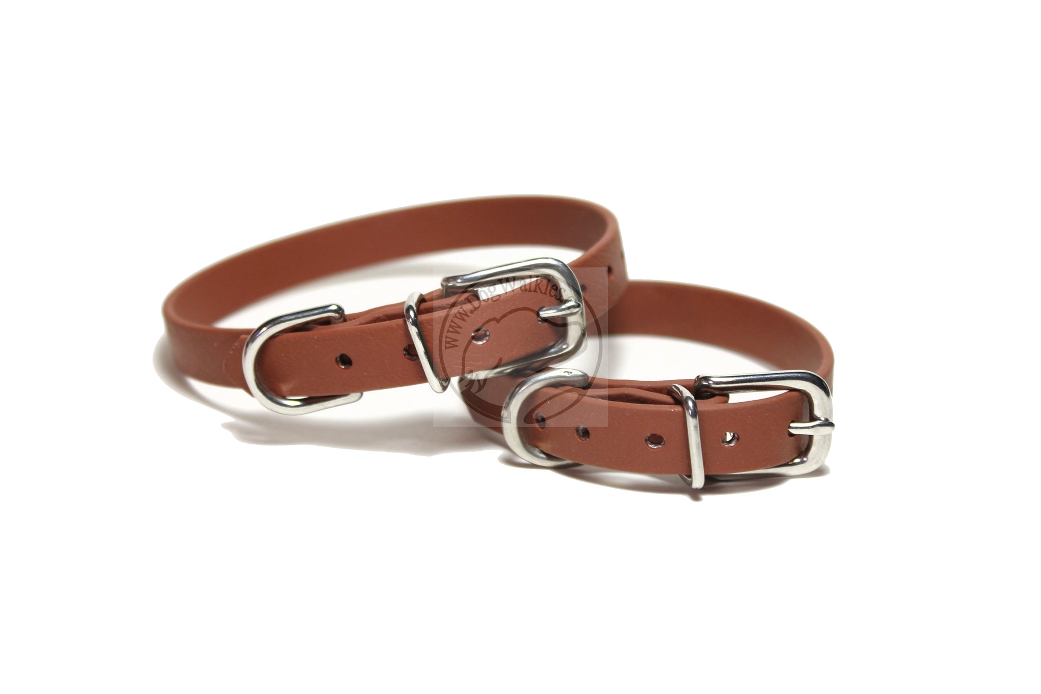 Milk Chocolate Brown Biothane Small Dog Collar - 1/2" (12mm) wide