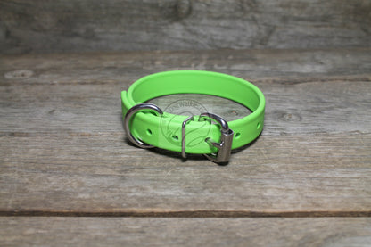 Lime Green Biothane Dog Collar - 3/4" (20mm) wide