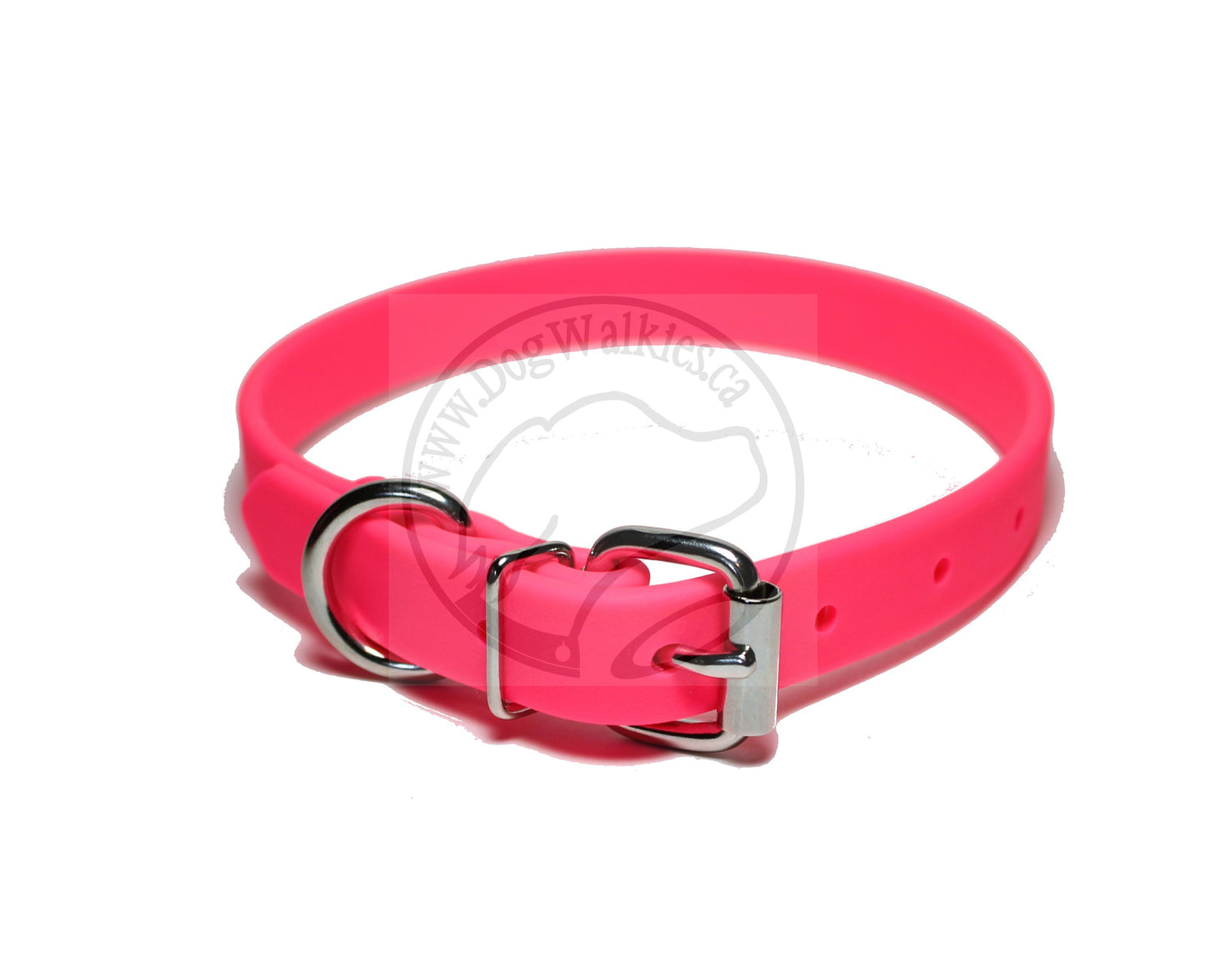 Neon Pink Biothane Dog Collar - 3/4" (20mm) wide