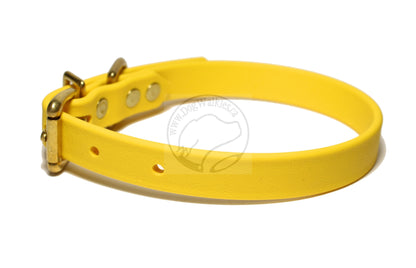 Sunflower Yellow Biothane Dog Collar - 3/4" (20mm) wide