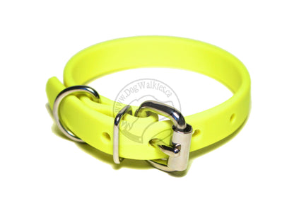Neon Yellow Biothane Dog Collar - 5/8"(16mm) wide