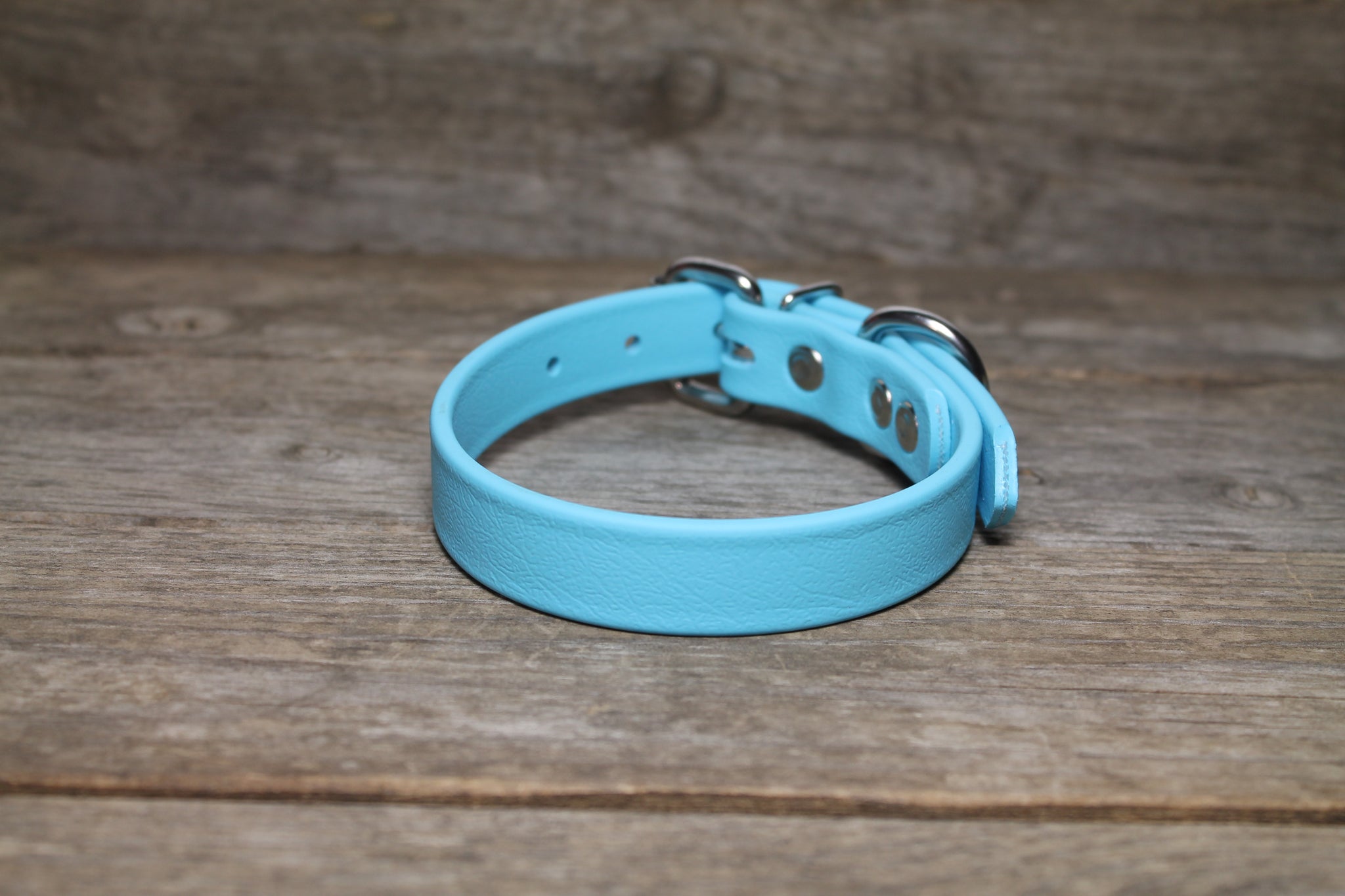 Frozen Blue Biothane Dog Collar - 3/4" (20mm) wide