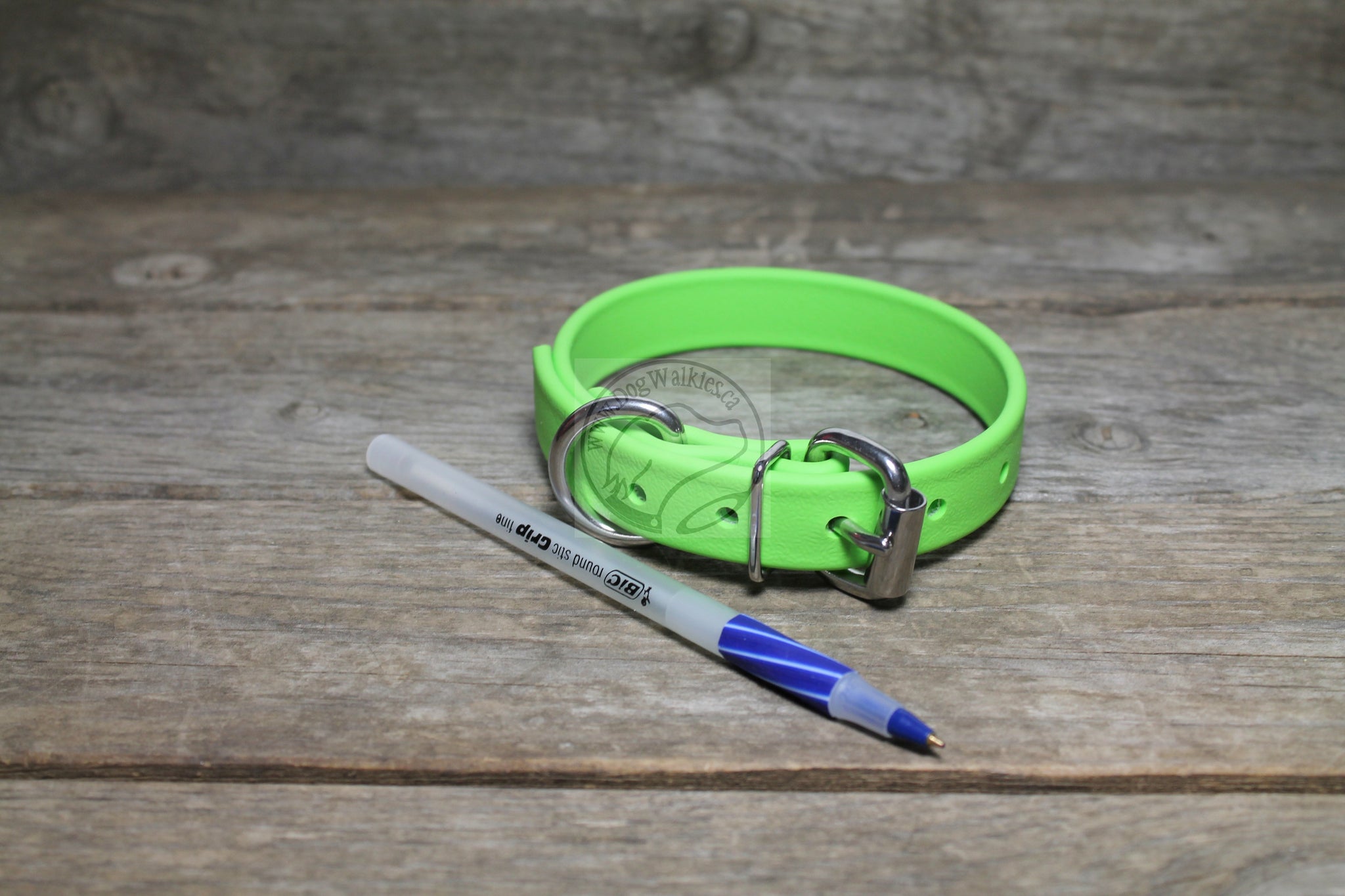 Lime Green Biothane Dog Collar - 3/4" (20mm) wide