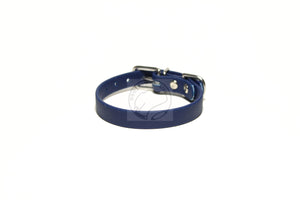 Navy Blue Biothane Small Dog Collar - 1/2" (12mm) wide