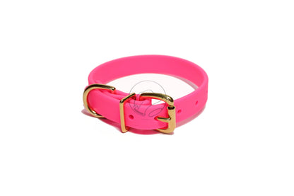 Neon Pink Biothane Dog Collar - 3/4" (20mm) wide