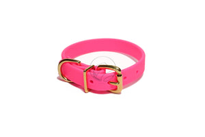 Neon Pink Biothane Dog Collar - 3/4" (20mm) wide