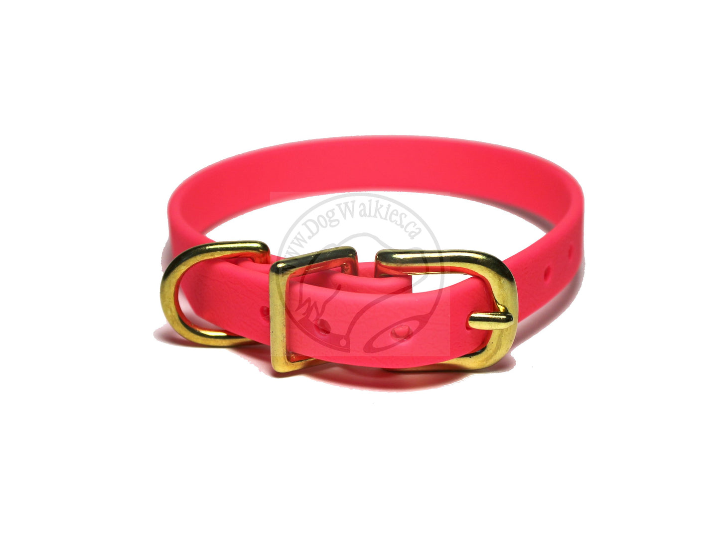 Neon Pink Biothane Small Dog Collar - 1/2" (12mm) wide