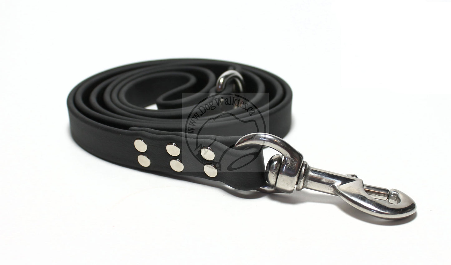 Jet Black Biothane Large Dog Leash