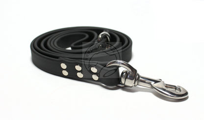 Jet Black Biothane Large Dog Leash