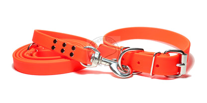 Neon Blaze Orange Biothane Large Dog Leash