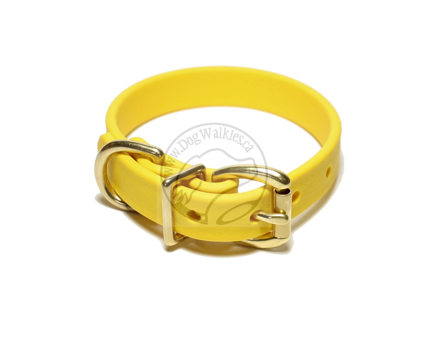 Sunflower Yellow Biothane Dog Collar - 5/8"(16mm) wide