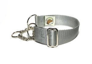 Wide Chain Martingale Dog Collar 1.5" (38mm); Simple - Elegant - Strong