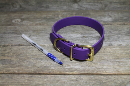 Royal Purple Biothane Dog Collar - 1 inch (25mm) wide