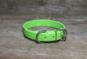 Lime Green Biothane Dog Collar - 3/4" (20mm) wide