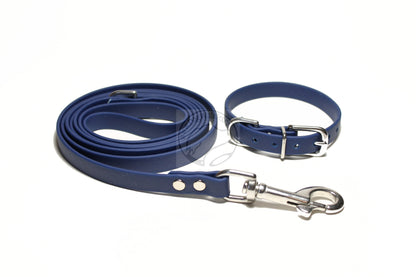 Navy Blue Biothane Small Dog Collar - 1/2" (12mm) wide