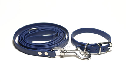 Navy Blue Biothane Small Dog Collar - 1/2" (12mm) wide