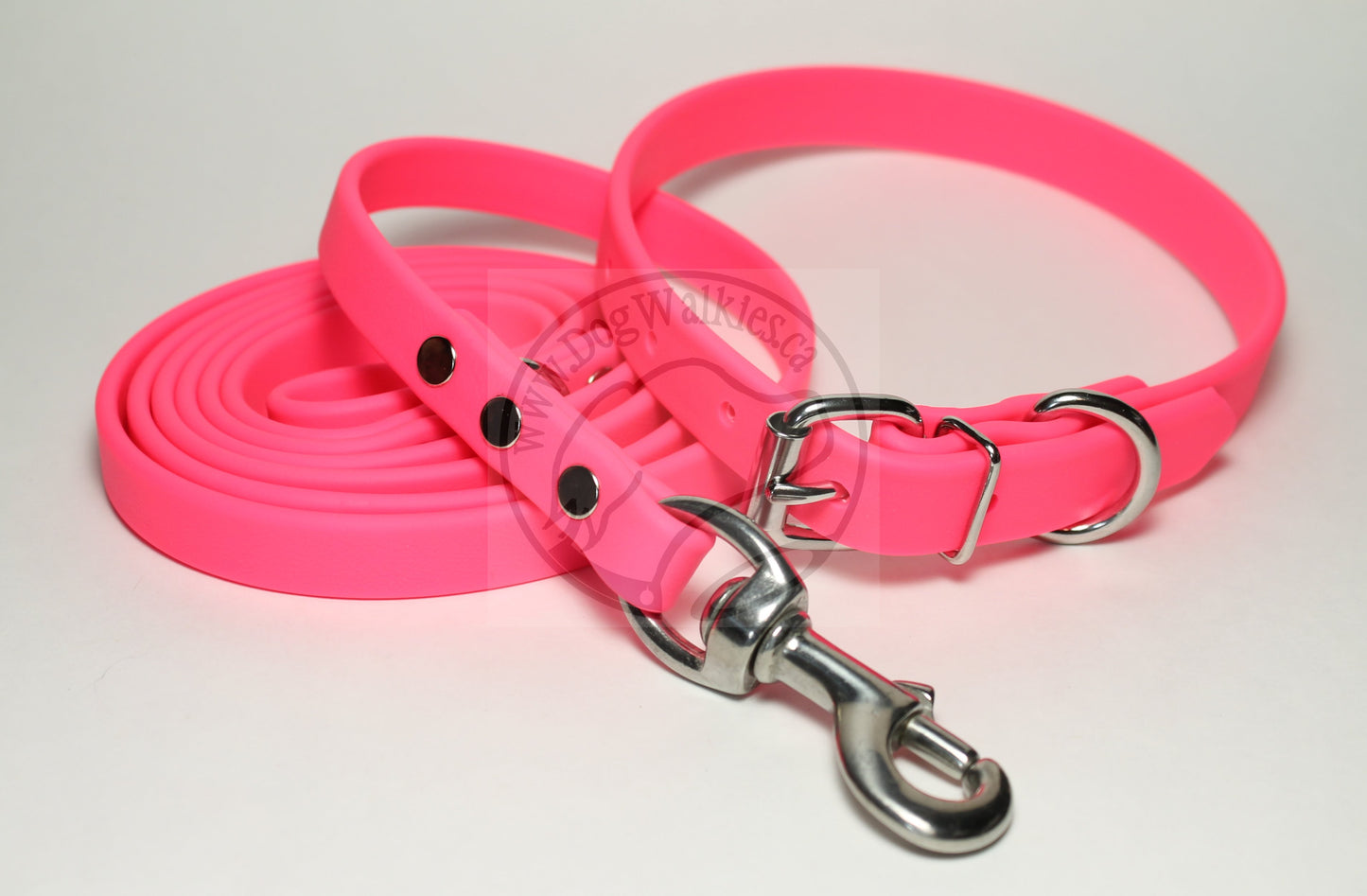 Neon Pink Biothane Dog Collar - 3/4" (20mm) wide