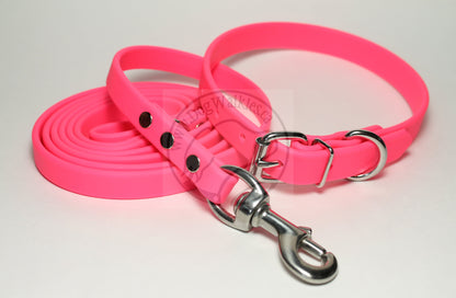 Neon Pink Biothane Dog Collar - 3/4" (20mm) wide