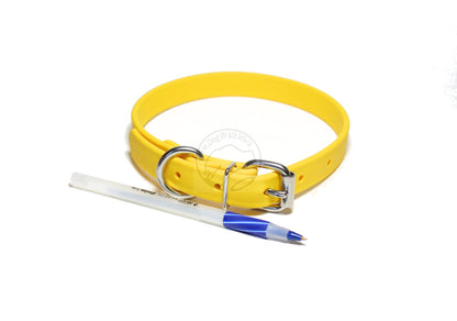 Sunflower Yellow Biothane Dog Collar - 3/4" (20mm) wide