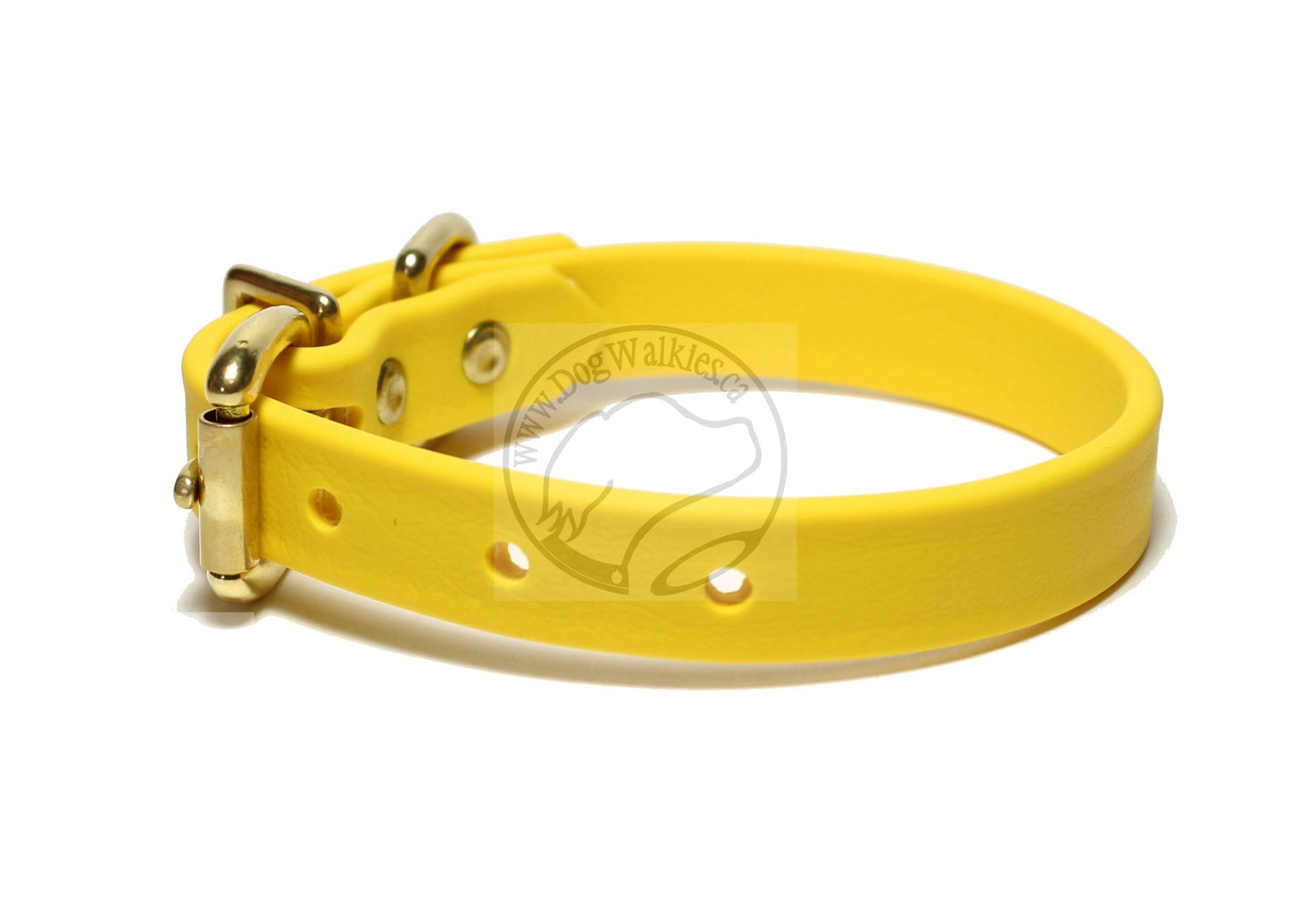 Sunflower Yellow Biothane Dog Collar - 5/8"(16mm) wide