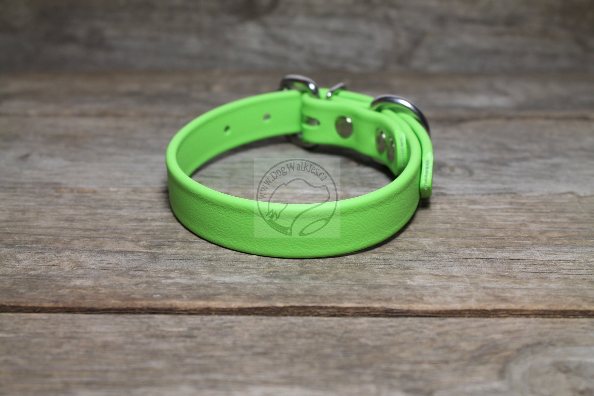 Lime Green Biothane Dog Collar - 3/4" (20mm) wide