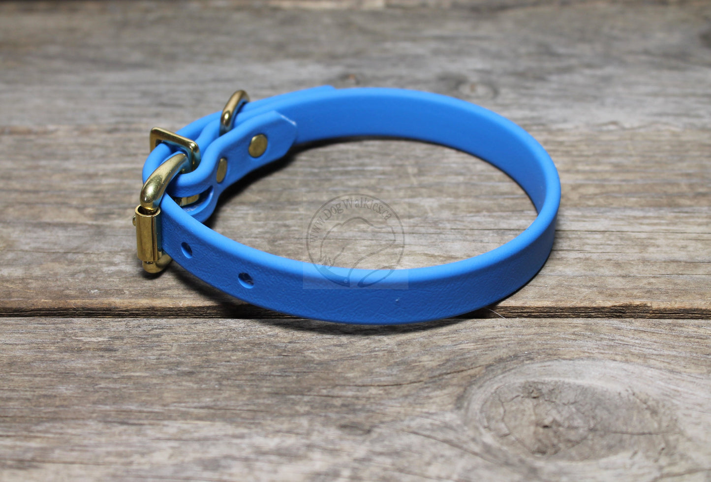 Caribbean Blue Biothane Dog Collar - 5/8"(16mm) wide