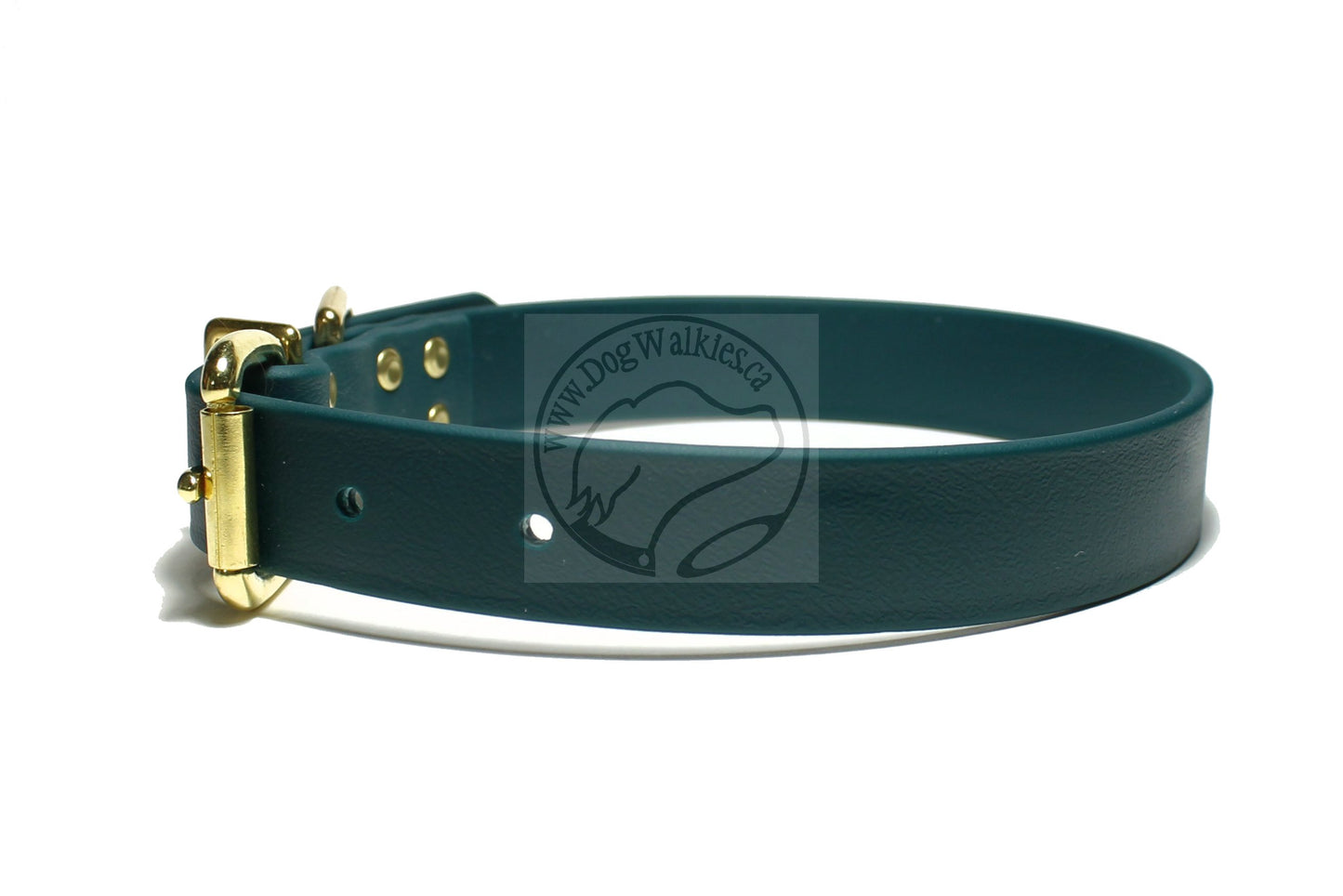 Pine Green Biothane Dog Collar - 1 inch (25mm) wide