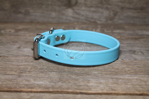 Frozen Blue Biothane Dog Collar - 3/4" (20mm) wide