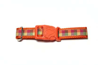 Fall Plaid - tartan dog collar
