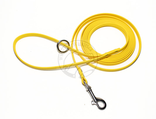 ***Lighter Weight Waterproof Tracking Recall Long Line - leash for small dog or cats - 3/8" (9mm) Biothane