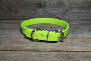 Neon Yellow Biothane Dog Collar - 3/4" (20mm) wide