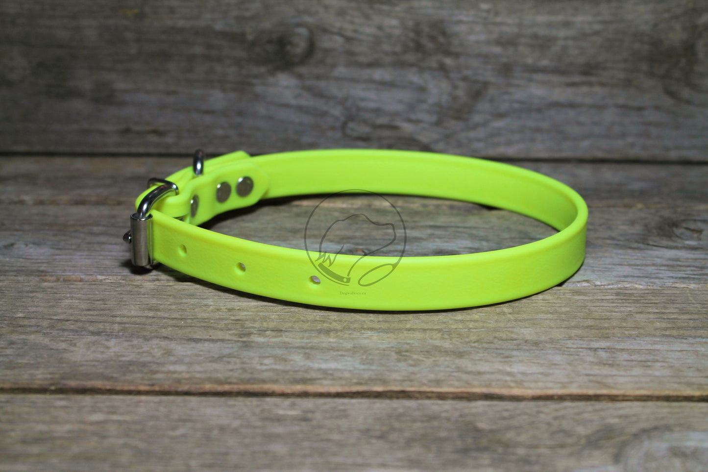 Neon Yellow Biothane Dog Collar - 3/4" (20mm) wide