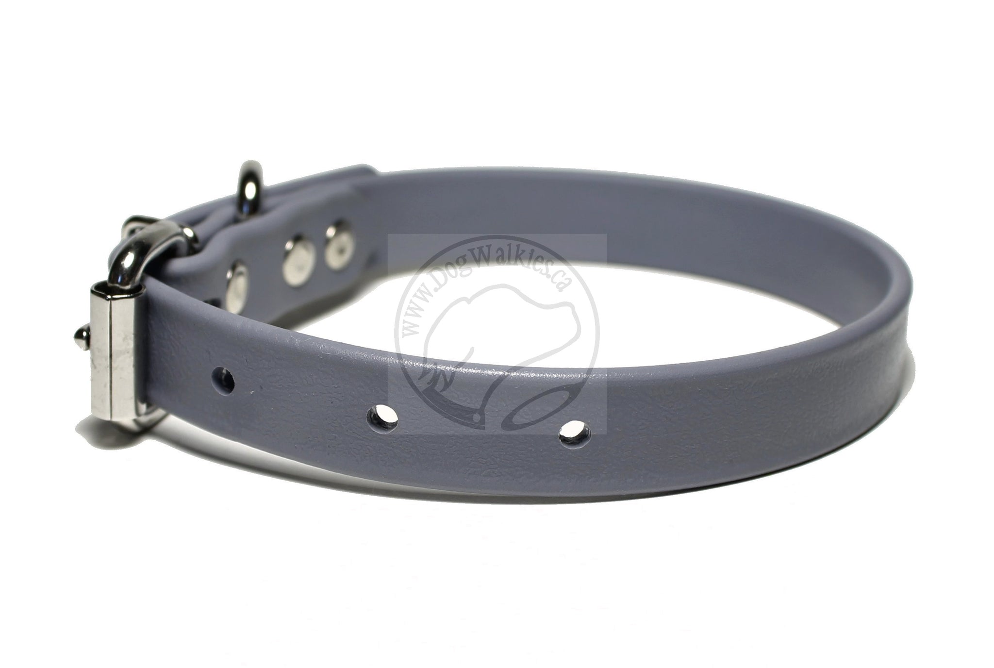 Stormy Gray Biothane Dog Collar - 3/4" (20mm) wide