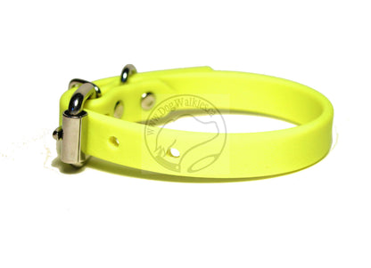 Neon Yellow Biothane Dog Collar - 5/8"(16mm) wide