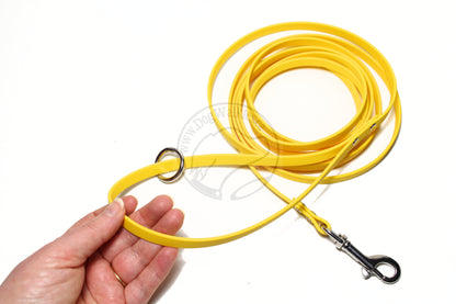 Lighter Weight Waterproof Tracking Recall Long Line - leash for smaller dog or cats - 3/8" (9mm) Biothane